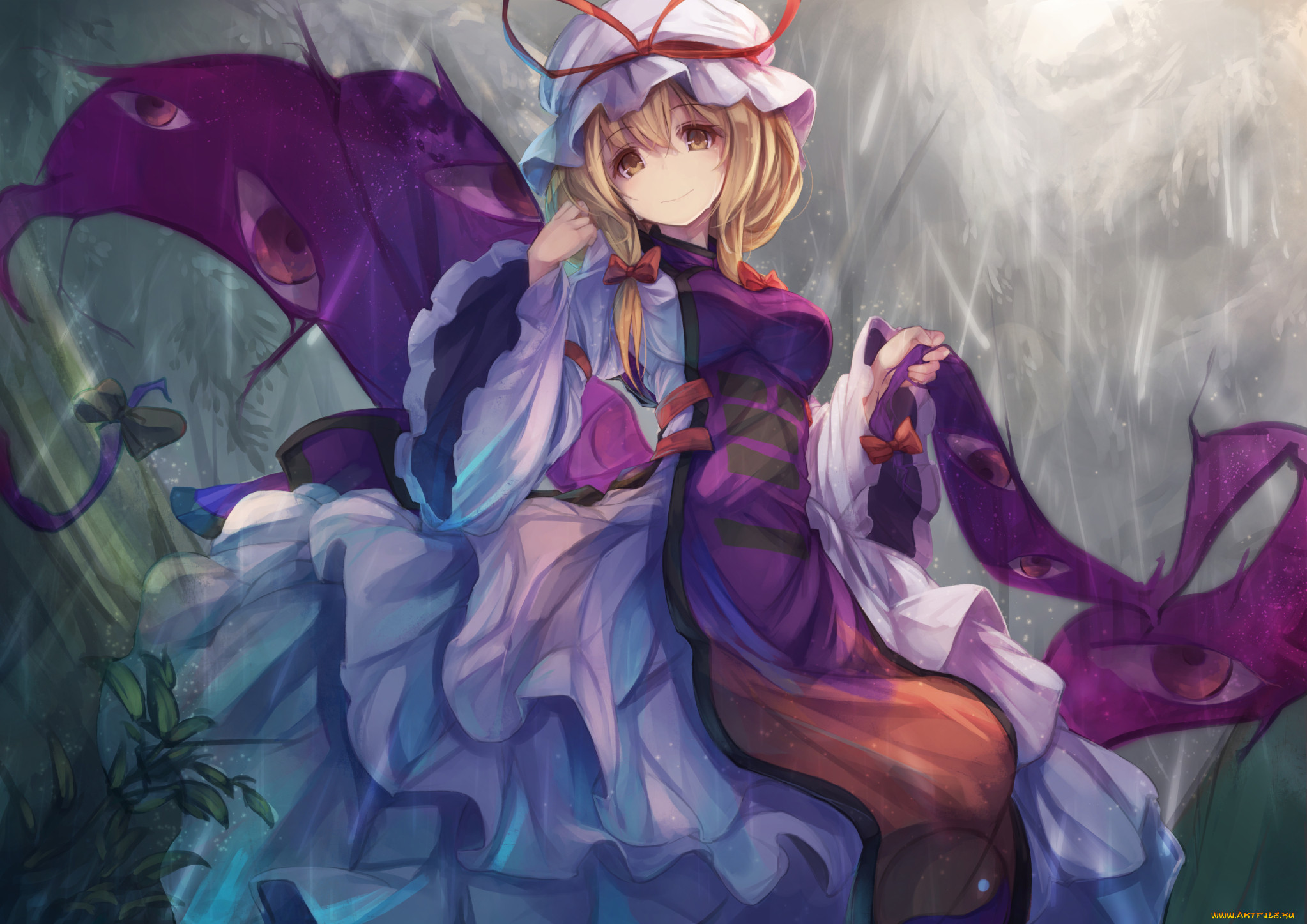 , touhou, , , yakumo, yukari, , , , halmaro, 